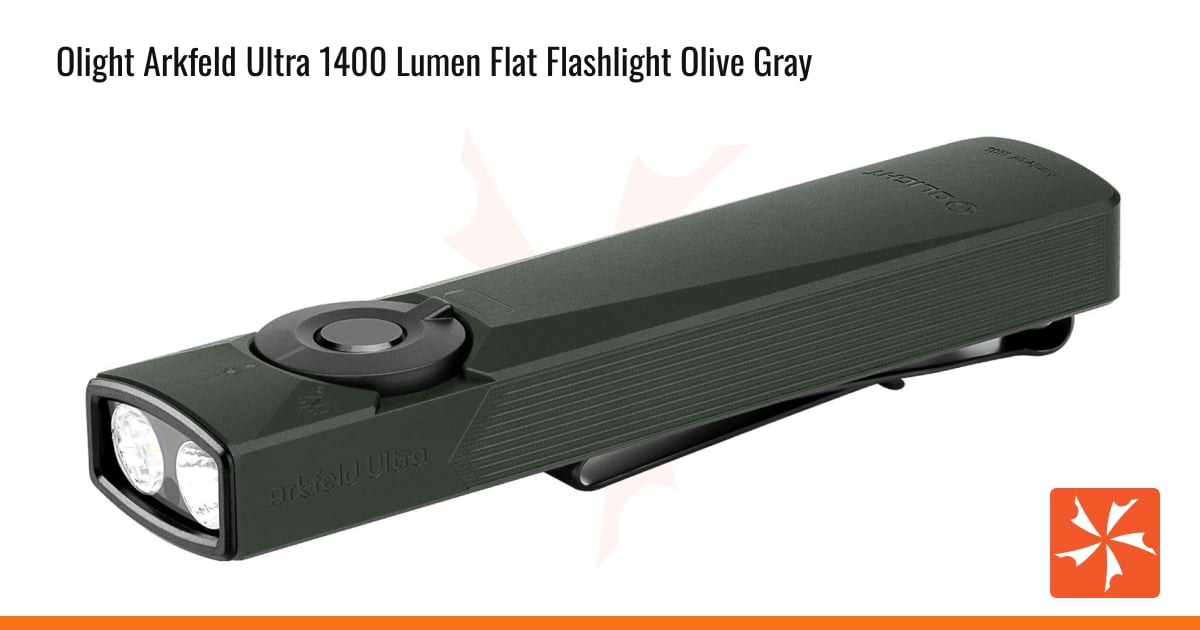 olight arkfield flashlight Arkfeld Pro 1300lm Flat EDC with LED Light UV and Laser offering versatility for a wide range of applications 64" Olight Arkfeld Pro Flat
