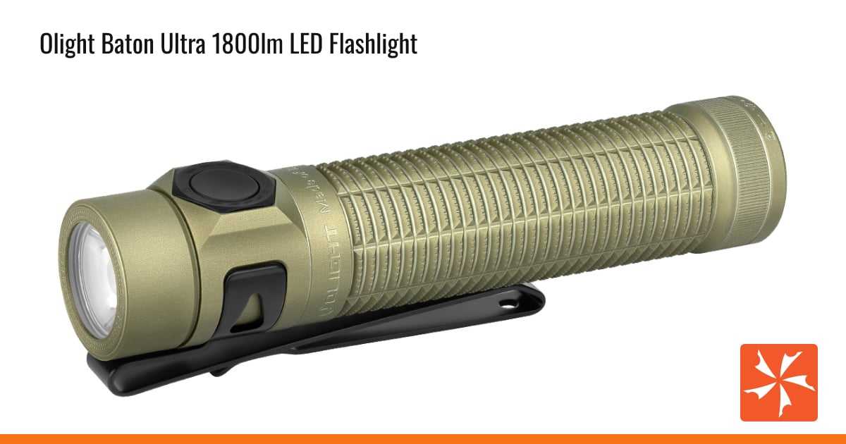 olight beam flashlight Baton Turbo Compact EDC with 510m Long-Range NORTH RIVER OUTDOORS Quick action with the two OLIGHT Arkfeld Pro Flat Rechargeable