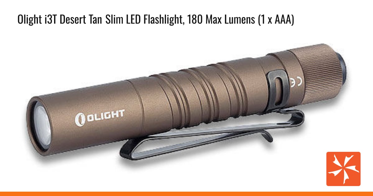 olight aaa flashlight i3T 2 EOS Small EDC resistant and is waterproof to 6.5 OLIGHT i3T 2 EOS 10440