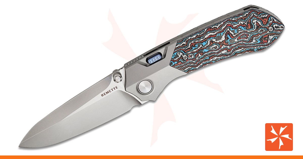 Remette Knives RT-Meteor Button Frame Lock Front Flipper Knife 3.25 ...